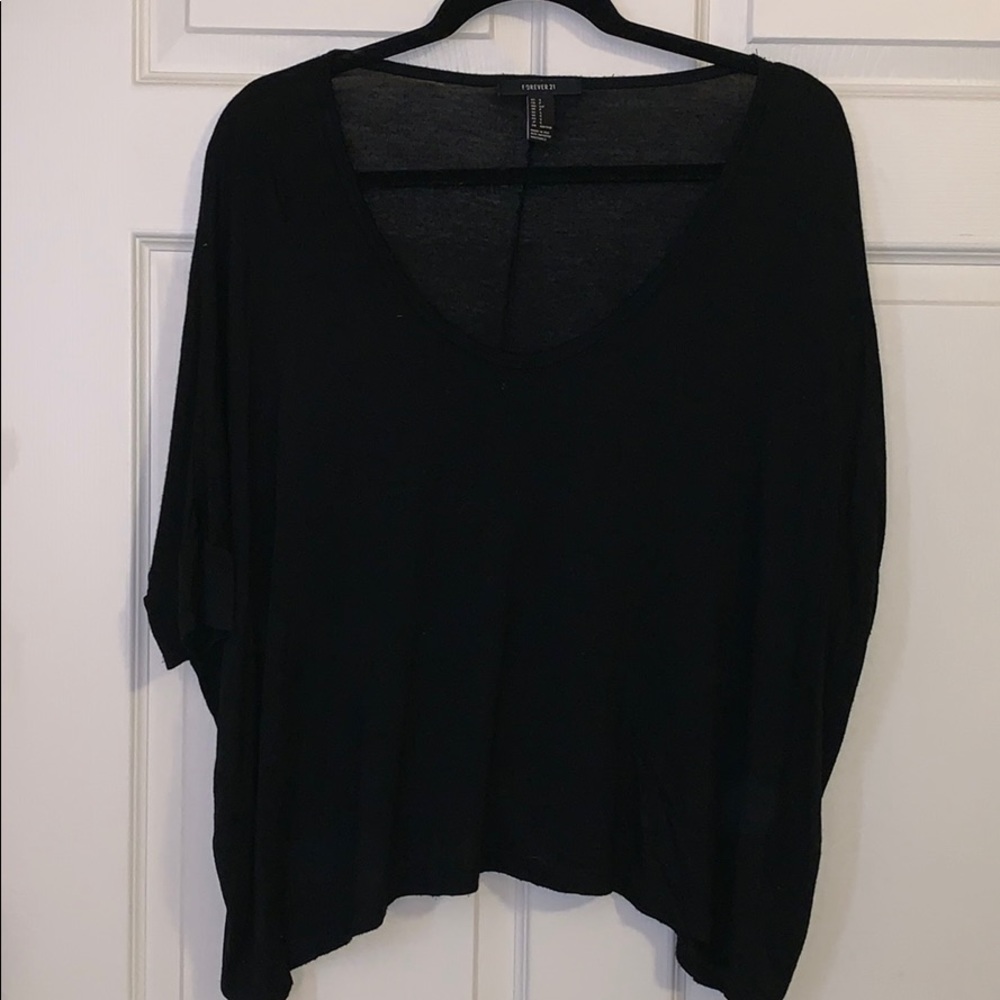 Black Half Sleeve Top